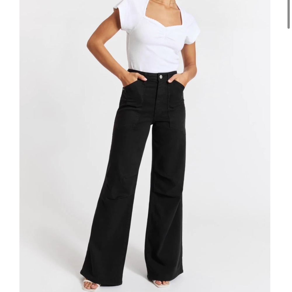 Amo Black Cargo Pant View 3